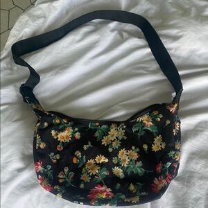 COPY - Floral Black Shoulder Bag